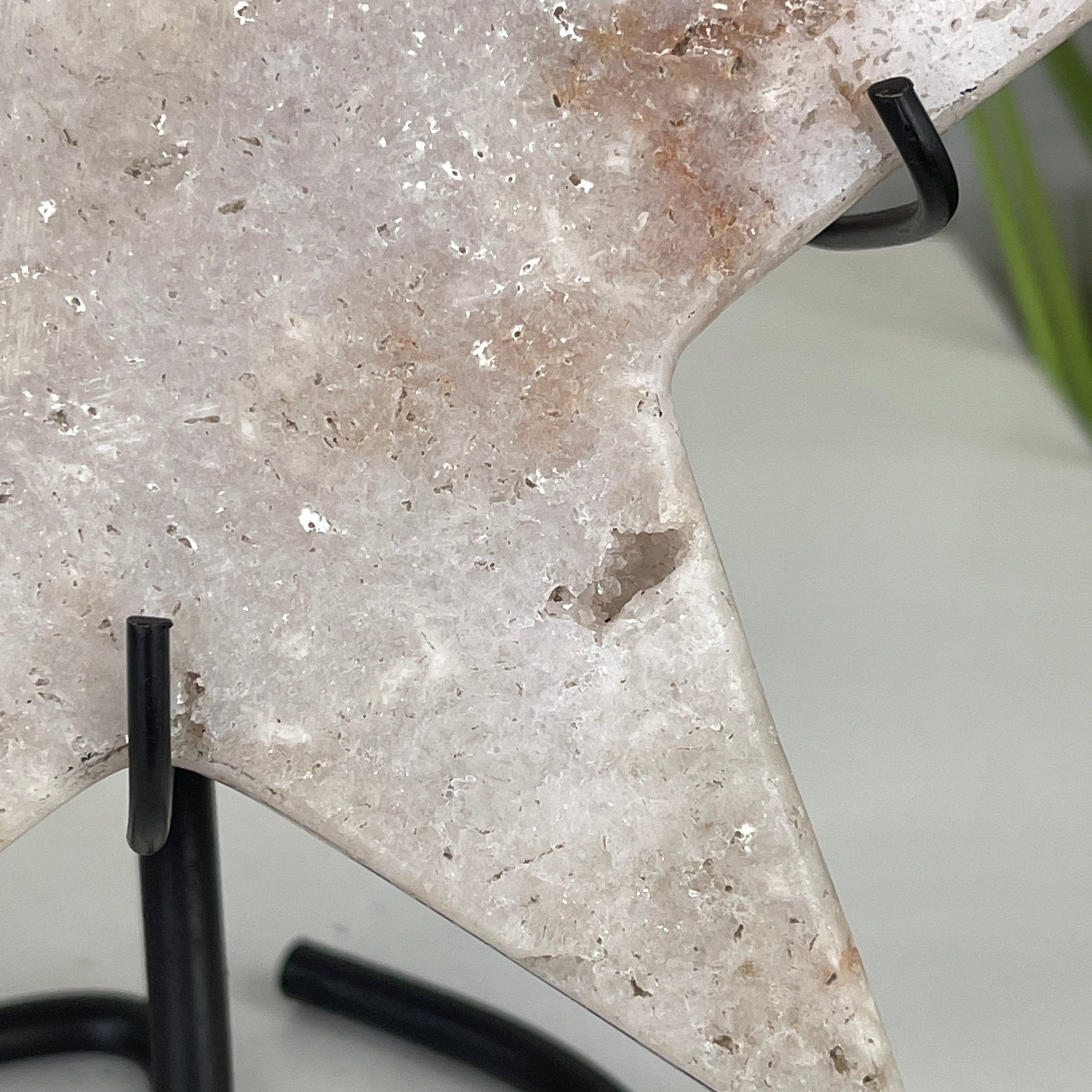 Pink Amethyst Star on a Metal Stand 7.6" Tall #5746-0018 by Brazil Gems - Brazil GemsBrazil GemsPink Amethyst Star on a Metal Stand 7.6" Tall #5746-0018 by Brazil GemsStars5746-0018