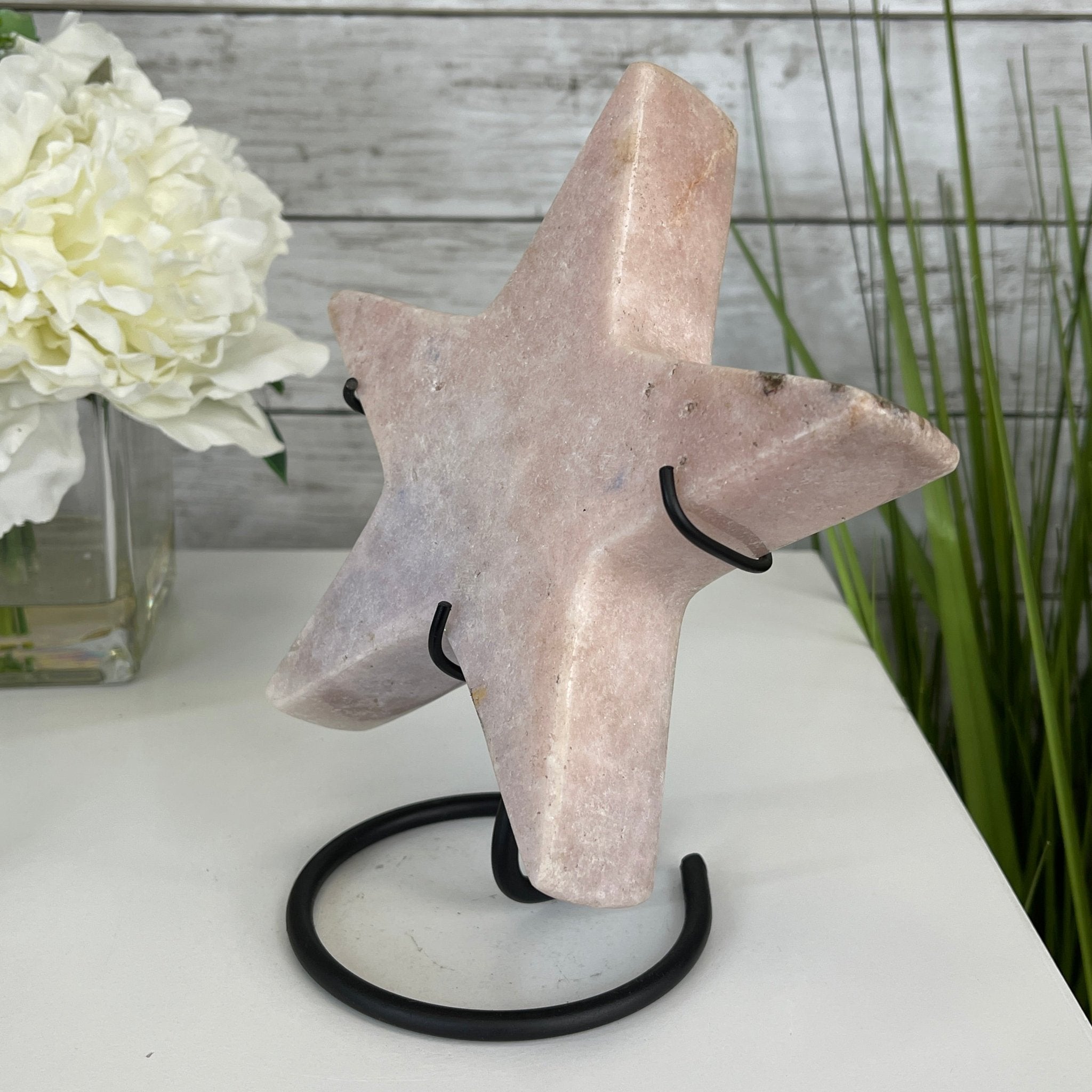 Pink Amethyst Star on a Metal Stand 8" Tall #5746-0015 by Brazil Gems - Brazil GemsBrazil GemsPink Amethyst Star on a Metal Stand 8" Tall #5746-0015 by Brazil GemsStars5746-0015