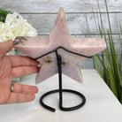 Pink Amethyst Star on a Metal Stand 8" Tall #5746-0015 by Brazil Gems - Brazil GemsBrazil GemsPink Amethyst Star on a Metal Stand 8" Tall #5746-0015 by Brazil GemsStars5746-0015