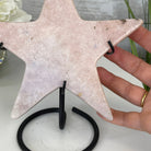 Pink Amethyst Star on a Metal Stand 8" Tall #5746-0015 by Brazil Gems - Brazil GemsBrazil GemsPink Amethyst Star on a Metal Stand 8" Tall #5746-0015 by Brazil GemsStars5746-0015