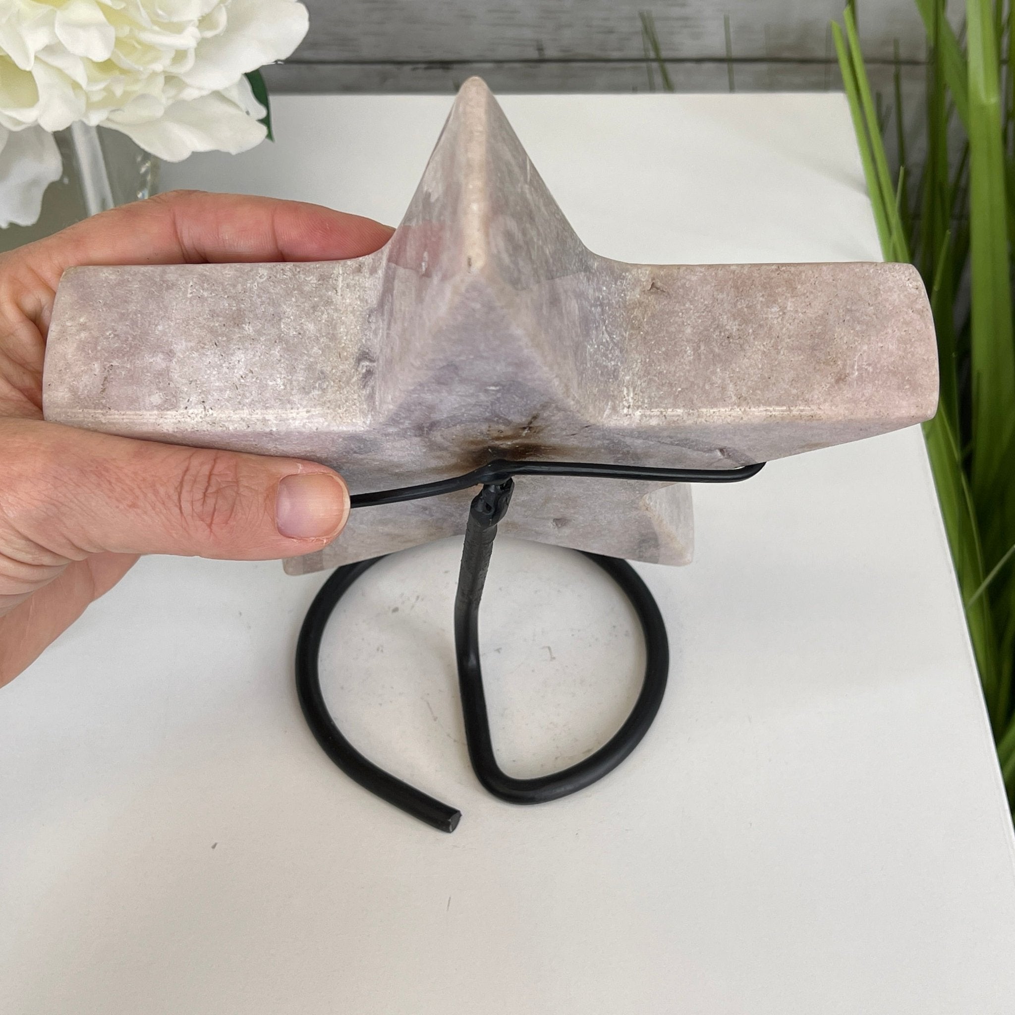 Pink Amethyst Star on a Metal Stand 8.25" Tall #5746-0020 by Brazil Gems - Brazil GemsBrazil GemsPink Amethyst Star on a Metal Stand 8.25" Tall #5746-0020 by Brazil GemsStars5746-0020