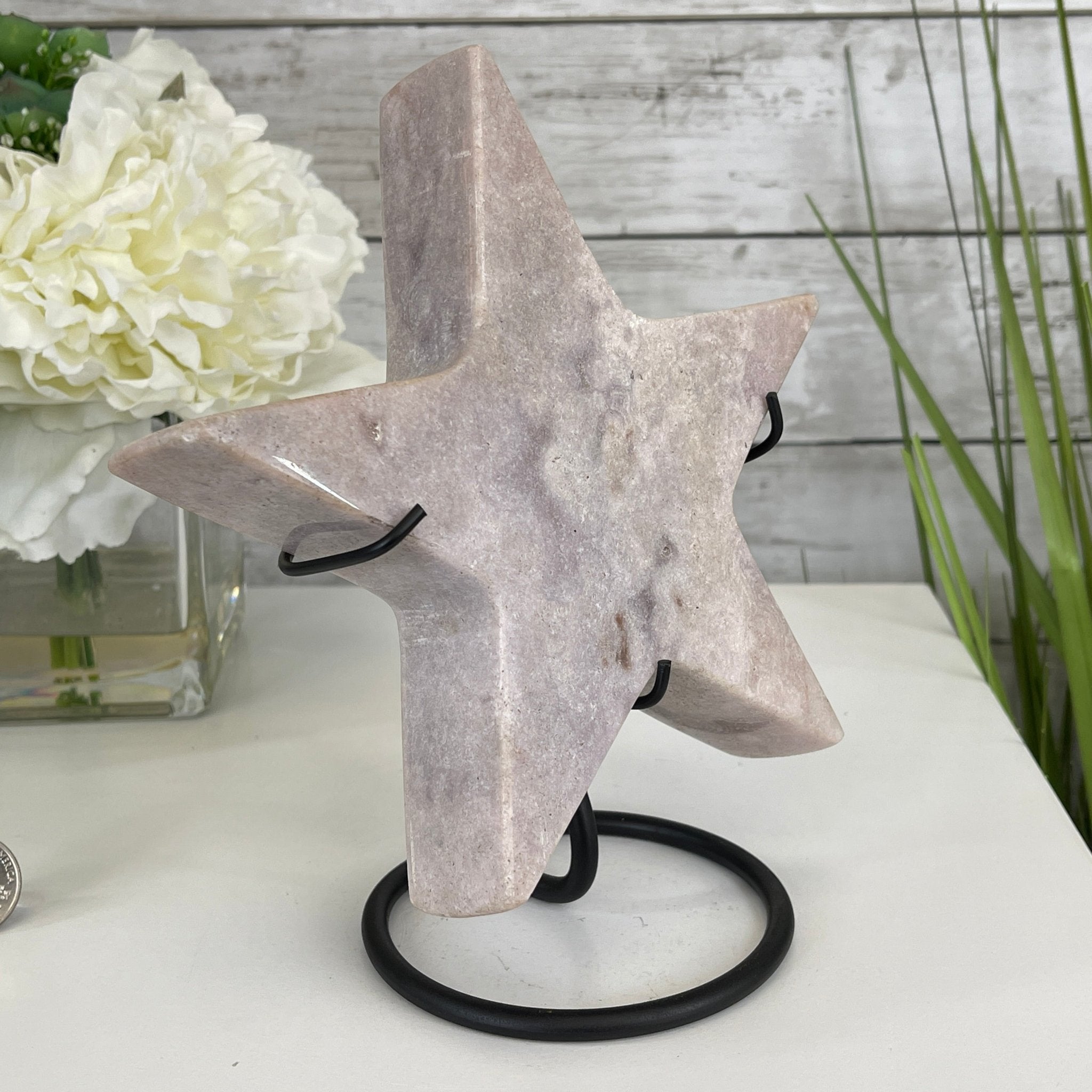 Pink Amethyst Star on a Metal Stand 8.25" Tall #5746-0020 by Brazil Gems - Brazil GemsBrazil GemsPink Amethyst Star on a Metal Stand 8.25" Tall #5746-0020 by Brazil GemsStars5746-0020
