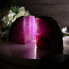 Pink Dyed Brazilian Agate Stone Bookends, 10.9 lbs & 5" tall #5151PA-027 - Brazil GemsBrazil GemsPink Dyed Brazilian Agate Stone Bookends, 10.9 lbs & 5" tall #5151PA-027Bookends5151PA-027