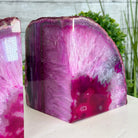 Pink Dyed Brazilian Agate Stone Bookends, 10.9 lbs & 5" tall #5151PA-027 - Brazil GemsBrazil GemsPink Dyed Brazilian Agate Stone Bookends, 10.9 lbs & 5" tall #5151PA-027Bookends5151PA-027