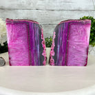 Pink Dyed Brazilian Agate Stone Bookends, 10.9 lbs & 5" tall #5151PA-027 - Brazil GemsBrazil GemsPink Dyed Brazilian Agate Stone Bookends, 10.9 lbs & 5" tall #5151PA-027Bookends5151PA-027