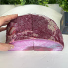 Pink Dyed Brazilian Agate Stone Bookends, 10.9 lbs & 5" tall #5151PA-027 - Brazil GemsBrazil GemsPink Dyed Brazilian Agate Stone Bookends, 10.9 lbs & 5" tall #5151PA-027Bookends5151PA-027