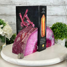 Pink Dyed Brazilian Agate Stone Bookends, 10.9 lbs & 5" tall #5151PA-027 - Brazil GemsBrazil GemsPink Dyed Brazilian Agate Stone Bookends, 10.9 lbs & 5" tall #5151PA-027Bookends5151PA-027