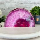 Pink Dyed Brazilian Agate Stone Bookends, 10.9 lbs & 5" tall #5151PA-027 - Brazil GemsBrazil GemsPink Dyed Brazilian Agate Stone Bookends, 10.9 lbs & 5" tall #5151PA-027Bookends5151PA-027