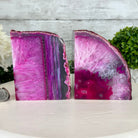Pink Dyed Brazilian Agate Stone Bookends, 10.9 lbs & 5" tall #5151PA-027 - Brazil GemsBrazil GemsPink Dyed Brazilian Agate Stone Bookends, 10.9 lbs & 5" tall #5151PA-027Bookends5151PA-027