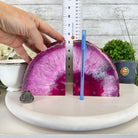 Pink Dyed Brazilian Agate Stone Bookends, 10.9 lbs & 5" tall #5151PA-027 - Brazil GemsBrazil GemsPink Dyed Brazilian Agate Stone Bookends, 10.9 lbs & 5" tall #5151PA-027Bookends5151PA-027