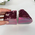 Pink Dyed Brazilian Agate Stone Bookends, 5.2" tall & 6.2 lbs #5151-0024 by Brazil Gems - Brazil GemsBrazil GemsPink Dyed Brazilian Agate Stone Bookends, 5.2" tall & 6.2 lbs #5151-0024 by Brazil GemsBookends5151PA-024