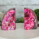 Pink Dyed Brazilian Agate Stone Bookends, 9.5 lbs & 6" tall #5151PA-025 - Brazil GemsBrazil GemsPink Dyed Brazilian Agate Stone Bookends, 9.5 lbs & 6" tall #5151PA-025Bookends5151PA-025