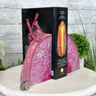 Pink Dyed Brazilian Agate Stone Bookends, 9.5 lbs & 6" tall #5151PA-025 - Brazil GemsBrazil GemsPink Dyed Brazilian Agate Stone Bookends, 9.5 lbs & 6" tall #5151PA-025Bookends5151PA-025