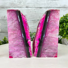 Pink Dyed Brazilian Agate Stone Bookends, 9.5 lbs & 6" tall #5151PA-025 - Brazil GemsBrazil GemsPink Dyed Brazilian Agate Stone Bookends, 9.5 lbs & 6" tall #5151PA-025Bookends5151PA-025