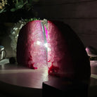 Pink Dyed Brazilian Agate Stone Bookends, 9.5 lbs & 6" tall #5151PA-025 - Brazil GemsBrazil GemsPink Dyed Brazilian Agate Stone Bookends, 9.5 lbs & 6" tall #5151PA-025Bookends5151PA-025