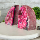 Pink Dyed Brazilian Agate Stone Bookends, 9.5 lbs & 6" tall #5151PA-025 - Brazil GemsBrazil GemsPink Dyed Brazilian Agate Stone Bookends, 9.5 lbs & 6" tall #5151PA-025Bookends5151PA-025