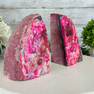 Pink Dyed Brazilian Agate Stone Bookends, 9.5 lbs & 6" tall #5151PA-025 - Brazil GemsBrazil GemsPink Dyed Brazilian Agate Stone Bookends, 9.5 lbs & 6" tall #5151PA-025Bookends5151PA-025