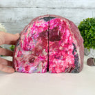 Pink Dyed Brazilian Agate Stone Bookends, 9.5 lbs & 6" tall #5151PA-025 - Brazil GemsBrazil GemsPink Dyed Brazilian Agate Stone Bookends, 9.5 lbs & 6" tall #5151PA-025Bookends5151PA-025