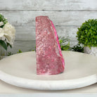 Pink Dyed Brazilian Agate Stone Bookends, 9.5 lbs & 6" tall #5151PA-025 - Brazil GemsBrazil GemsPink Dyed Brazilian Agate Stone Bookends, 9.5 lbs & 6" tall #5151PA-025Bookends5151PA-025