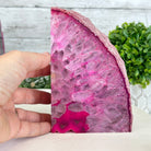Pink Dyed Brazilian Agate Stone Bookends, 9.5 lbs & 6" tall #5151PA-025 - Brazil GemsBrazil GemsPink Dyed Brazilian Agate Stone Bookends, 9.5 lbs & 6" tall #5151PA-025Bookends5151PA-025