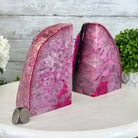 Pink Dyed Brazilian Agate Stone Bookends, 9.5 lbs & 6" tall #5151PA-025 - Brazil GemsBrazil GemsPink Dyed Brazilian Agate Stone Bookends, 9.5 lbs & 6" tall #5151PA-025Bookends5151PA-025
