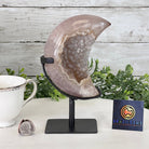 Polished Agate Crescent Moon on a Stand, 2.7 lbs & 7.75" Tall #5740NA-001 - Brazil GemsBrazil GemsPolished Agate Crescent Moon on a Stand, 2.7 lbs & 7.75" Tall #5740NA-001Crescent Moons5740NA-001