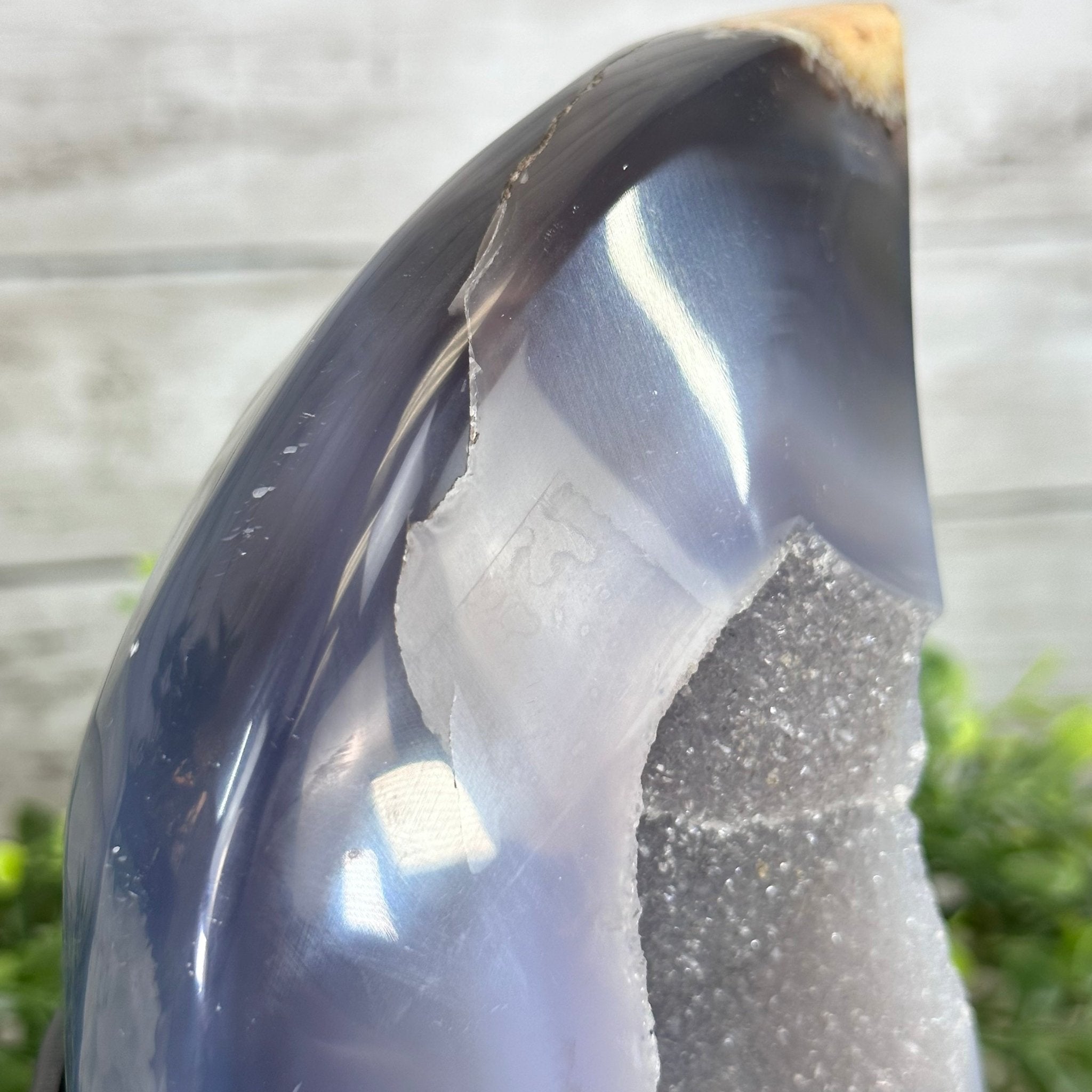 Polished Agate Crescent Moon on a Stand, 4.2 lbs & 9.5" Tall #5740NA-004 - Brazil GemsBrazil GemsPolished Agate Crescent Moon on a Stand, 4.2 lbs & 9.5" Tall #5740NA-004Crescent Moons5740NA-004