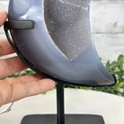 Polished Agate Crescent Moon on a Stand, 4.2 lbs & 9.5" Tall #5740NA-004 - Brazil GemsBrazil GemsPolished Agate Crescent Moon on a Stand, 4.2 lbs & 9.5" Tall #5740NA-004Crescent Moons5740NA-004