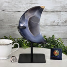 Polished Agate Crescent Moon on a Stand, 4.2 lbs & 9.5" Tall #5740NA-004 - Brazil GemsBrazil GemsPolished Agate Crescent Moon on a Stand, 4.2 lbs & 9.5" Tall #5740NA-004Crescent Moons5740NA-004