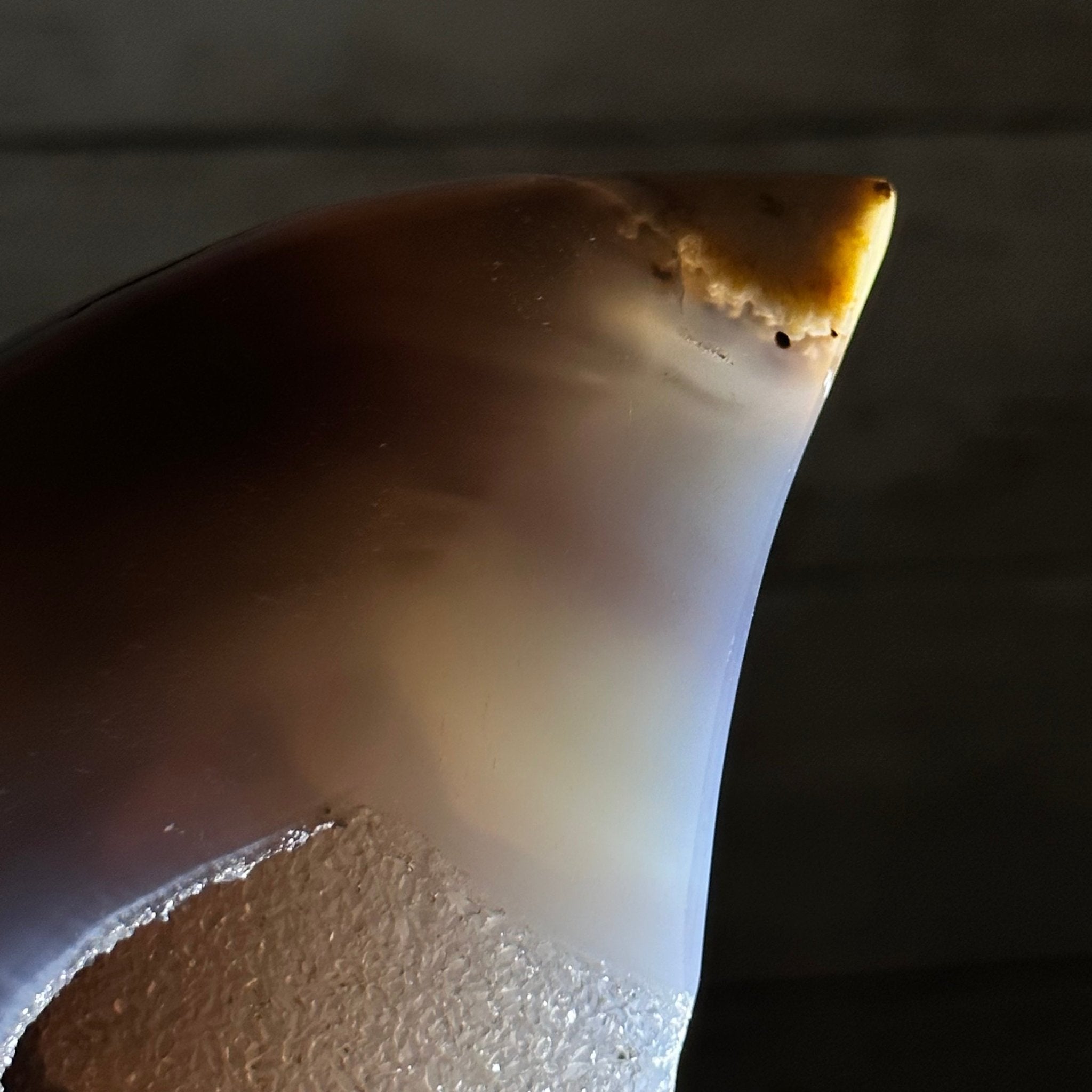 Polished Agate Crescent Moon on a Stand, 4.2 lbs & 9.5" Tall #5740NA-004 - Brazil GemsBrazil GemsPolished Agate Crescent Moon on a Stand, 4.2 lbs & 9.5" Tall #5740NA-004Crescent Moons5740NA-004