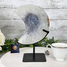 Polished Agate Crescent Moon on a Stand, 4.8 lbs & 11" Tall #5740NA-006 - Brazil GemsBrazil GemsPolished Agate Crescent Moon on a Stand, 4.8 lbs & 11" Tall #5740NA-006Crescent Moons5740NA-006