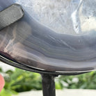 Polished Agate Crescent Moon on a Stand, 4.8 lbs & 9.4" Tall #5740NA-005 - Brazil GemsBrazil GemsPolished Agate Crescent Moon on a Stand, 4.8 lbs & 9.4" Tall #5740NA-005Crescent Moons5740NA-005