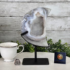 Polished Agate Crescent Moon on a Stand, 5.3 lbs & 9.8" Tall #5740NA-010 by Brazil Gems - Brazil GemsBrazil GemsPolished Agate Crescent Moon on a Stand, 5.3 lbs & 9.8" Tall #5740NA-010 by Brazil GemsCrescent Moons5740NA-010