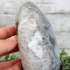 Polished Agate Crescent Moon on a Stand, 5.3 lbs & 9.8" Tall #5740NA-010 by Brazil Gems - Brazil GemsBrazil GemsPolished Agate Crescent Moon on a Stand, 5.3 lbs & 9.8" Tall #5740NA-010 by Brazil GemsCrescent Moons5740NA-010