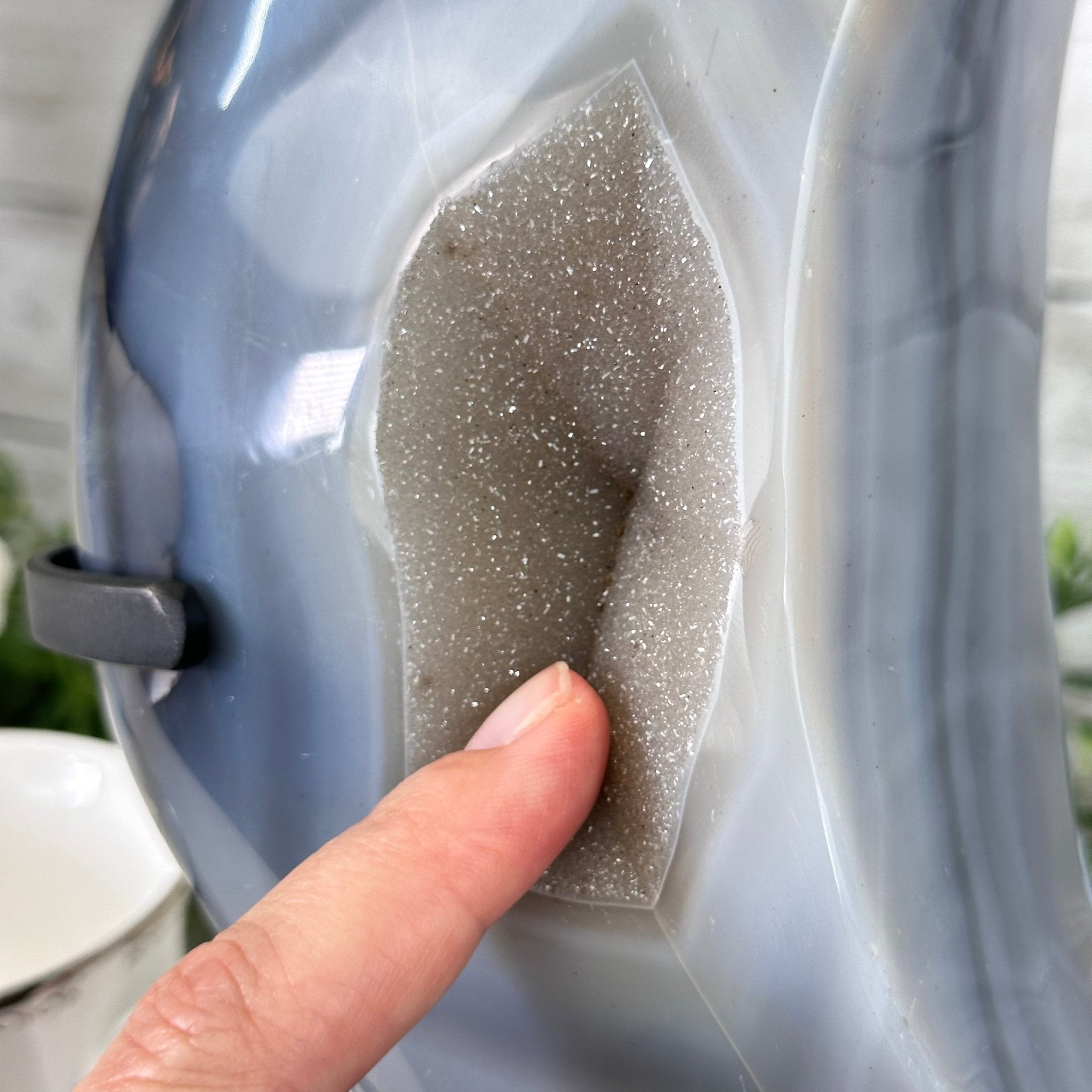 Polished Agate Crescent Moon on a Stand, 6.4 lbs & 10.5" Tall #5740NA-012 by Brazil Gems - Brazil GemsBrazil GemsPolished Agate Crescent Moon on a Stand, 6.4 lbs & 10.5" Tall #5740NA-012 by Brazil GemsCrescent Moons5740NA-012