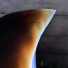 Polished Agate Crescent Moon on a Stand, 6.4 lbs & 10.5" Tall #5740NA-012 by Brazil Gems - Brazil GemsBrazil GemsPolished Agate Crescent Moon on a Stand, 6.4 lbs & 10.5" Tall #5740NA-012 by Brazil GemsCrescent Moons5740NA-012