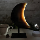 Polished Agate Crescent Moon on a Stand, 6.4 lbs & 10.5" Tall #5740NA-012 by Brazil Gems - Brazil GemsBrazil GemsPolished Agate Crescent Moon on a Stand, 6.4 lbs & 10.5" Tall #5740NA-012 by Brazil GemsCrescent Moons5740NA-012