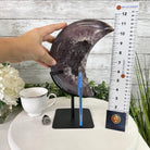 Polished Agate Crescent Moon on a Stand, 8 lbs & 11.75" Tall #5740NA-015 by Brazil Gems - Brazil GemsBrazil GemsPolished Agate Crescent Moon on a Stand, 8 lbs & 11.75" Tall #5740NA-015 by Brazil GemsCrescent Moons5740NA-015