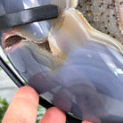 Polished Agate Crescent Moon on a Stand, 9.2 lbs & 11.6" Tall #5740NA-016 by Brazil Gems - Brazil GemsBrazil GemsPolished Agate Crescent Moon on a Stand, 9.2 lbs & 11.6" Tall #5740NA-016 by Brazil GemsCrescent Moons5740NA-016