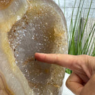 Polished Agate Heart Geode on a Metal Stand, 10 lbs & 8.8" Tall, Model #5468-0085 by Brazil Gems - Brazil GemsBrazil GemsPolished Agate Heart Geode on a Metal Stand, 10 lbs & 8.8" Tall, Model #5468-0085 by Brazil GemsHearts5468-0085