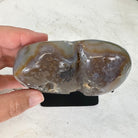 Polished Agate Heart Geode on a Metal Stand, 1.4 lbs & 4.4" Tall, Model #5468-0023 by Brazil Gems - Brazil GemsBrazil GemsPolished Agate Heart Geode on a Metal Stand, 1.4 lbs & 4.4" Tall, Model #5468-0023 by Brazil GemsHearts5468-0023