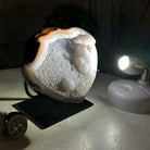 Polished Agate Heart Geode on a Metal Stand, 1.9 lbs & 4.5" Tall, Model #5468-0033 by Brazil Gems - Brazil GemsBrazil GemsPolished Agate Heart Geode on a Metal Stand, 1.9 lbs & 4.5" Tall, Model #5468-0033 by Brazil GemsHearts5468-0033