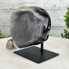 Polished Agate Heart Geode on a Metal Stand, 1.9 lbs & 4.5" Tall, Model #5468-0033 by Brazil Gems - Brazil GemsBrazil GemsPolished Agate Heart Geode on a Metal Stand, 1.9 lbs & 4.5" Tall, Model #5468-0033 by Brazil GemsHearts5468-0033