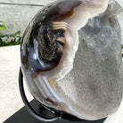Polished Agate Heart Geode on a Metal Stand, 1.9 lbs & 4.5" Tall, Model #5468-0033 by Brazil Gems - Brazil GemsBrazil GemsPolished Agate Heart Geode on a Metal Stand, 1.9 lbs & 4.5" Tall, Model #5468-0033 by Brazil GemsHearts5468-0033