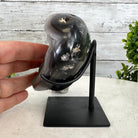 Polished Agate Heart Geode on a Metal Stand, 1.9 lbs & 4.5" Tall, Model #5468-0033 by Brazil Gems - Brazil GemsBrazil GemsPolished Agate Heart Geode on a Metal Stand, 1.9 lbs & 4.5" Tall, Model #5468-0033 by Brazil GemsHearts5468-0033