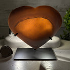 Polished Agate Heart Geode on a Metal Stand, 2.1 lbs & 5" Tall, Model #5468-0063 by Brazil Gems - Brazil GemsBrazil GemsPolished Agate Heart Geode on a Metal Stand, 2.1 lbs & 5" Tall, Model #5468-0063 by Brazil GemsHearts5468-0063