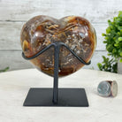 Polished Agate Heart Geode on a Metal Stand, 2.2 lbs & 4.8" Tall, Model #5468-0029 by Brazil Gems - Brazil GemsBrazil GemsPolished Agate Heart Geode on a Metal Stand, 2.2 lbs & 4.8" Tall, Model #5468-0029 by Brazil GemsHearts5468-0029