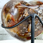 Polished Agate Heart Geode on a Metal Stand, 2.2 lbs & 4.8" Tall, Model #5468-0029 by Brazil Gems - Brazil GemsBrazil GemsPolished Agate Heart Geode on a Metal Stand, 2.2 lbs & 4.8" Tall, Model #5468-0029 by Brazil GemsHearts5468-0029