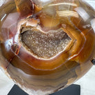 Polished Agate Heart Geode on a Metal Stand, 2.2 lbs & 4.8" Tall, Model #5468-0029 by Brazil Gems - Brazil GemsBrazil GemsPolished Agate Heart Geode on a Metal Stand, 2.2 lbs & 4.8" Tall, Model #5468-0029 by Brazil GemsHearts5468-0029