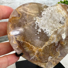 Polished Agate Heart Geode on a Metal Stand, 2.2 lbs & 5.25" Tall, Model #5468-0064 by Brazil Gems - Brazil GemsBrazil GemsPolished Agate Heart Geode on a Metal Stand, 2.2 lbs & 5.25" Tall, Model #5468-0064 by Brazil GemsHearts5468-0064